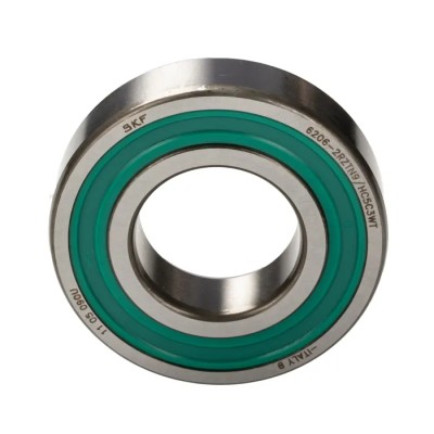 SKF Single Row Deep Groove Ball Bearing 30 mm ID, 62 mm OD, 16 mm Width, C3 Clearance, Non-Metallic 6206-2RZTN9/HC5C3WT