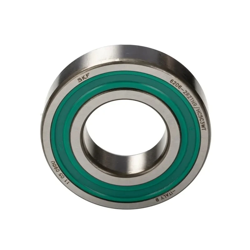 SKF Single Row Deep Groove Ball Bearing 30 mm ID, 62 mm OD, 16 mm Width, C3 Clearance, Non-Metallic 6206-2RZTN9/HC5C3WT
