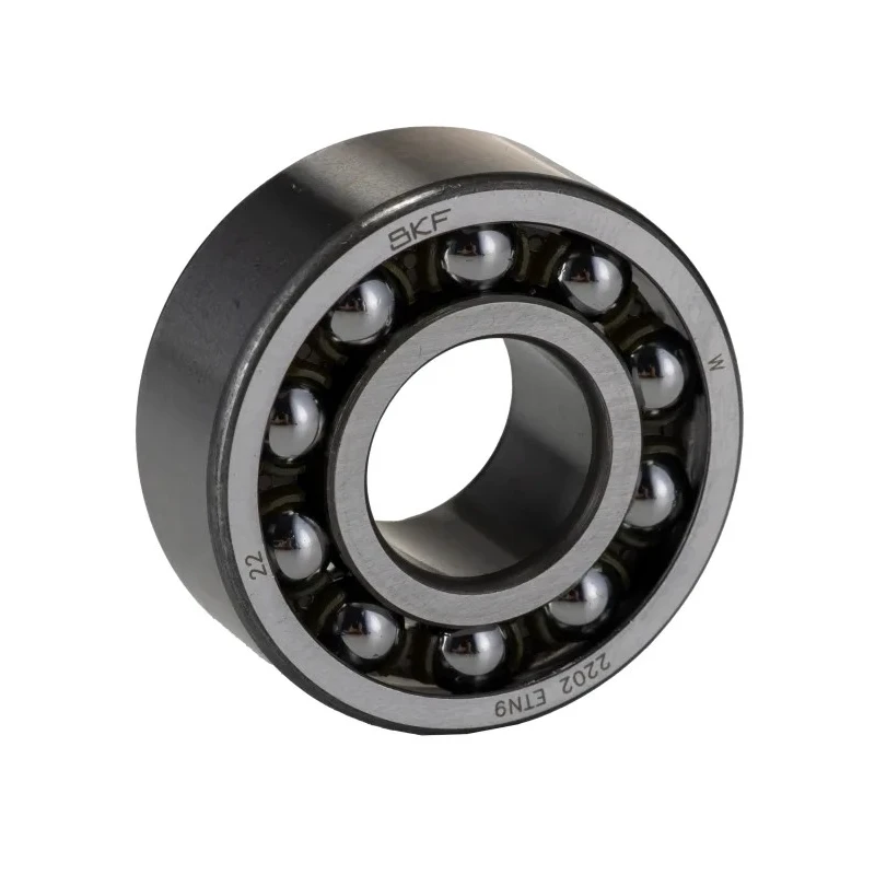 SKF Self-Aligning Ball Bearing 15 mm Inside Diameter 35 mm Outside Diameter Open Type Cage 2 Row 2202 ETN9