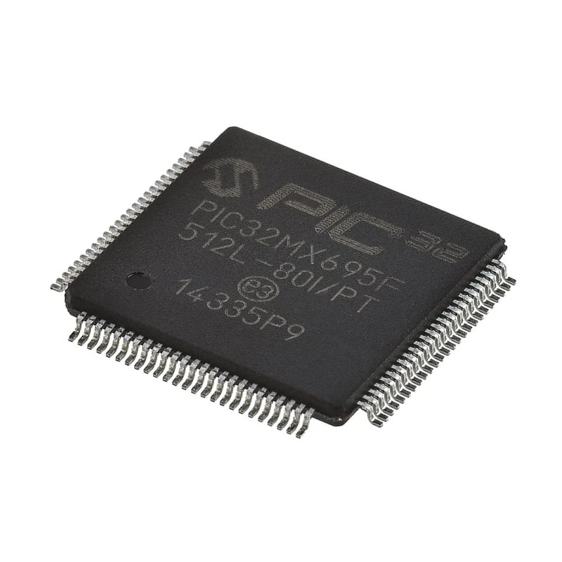 Microchip 32 bit PIC PIC32MX Microcontroller 80 MHz 12 kB RAM 512 kB FLASH 100-Pin TQFP PIC32MX695F512L-80I/PT