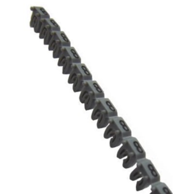 Legrand CAB 3 Cable Marker Grey, Pre-printed "8", for 0.15 to 0.5 mm Cable, Polyamide 66, 5mm x 2.3mm 0 381 08