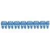 Legrand CAB 3 Cable Marker Blue Pre-printed "6" for 0.15 - 0.5 mm Cable 0 381 06