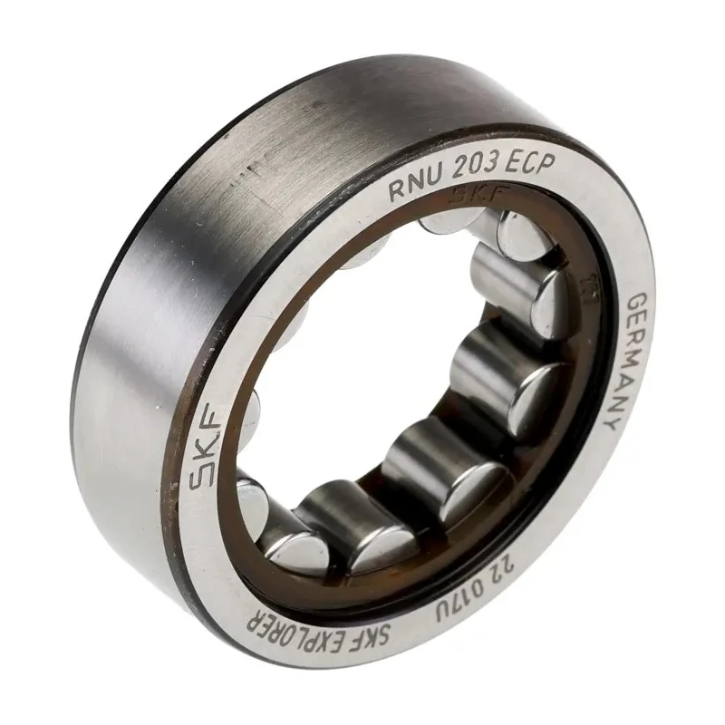 SKF Cylindrical Roller Bearing 22.1 mm Inside Diameter, 40 mm Outside Diameter, 12 mm Race Width, Open End Type RNU 203 ECP