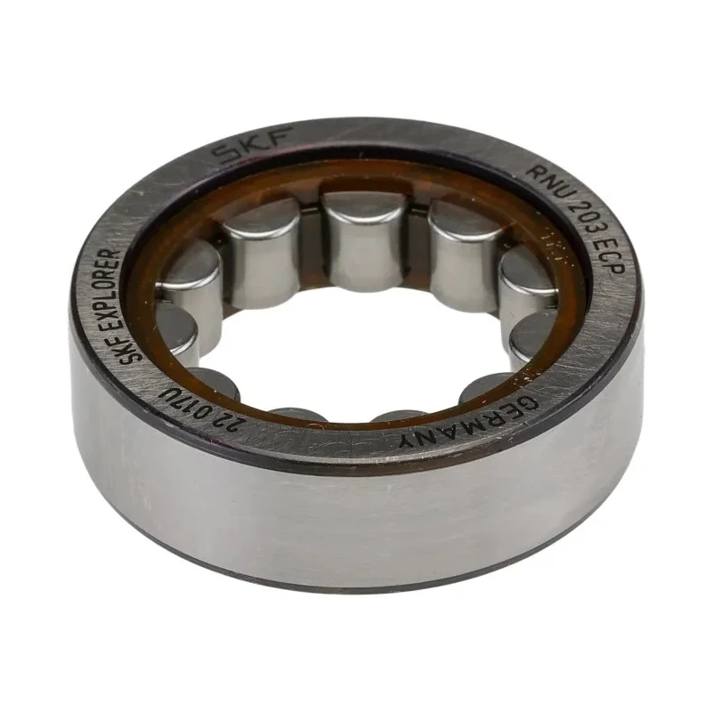 SKF Cylindrical Roller Bearing 22.1 mm Inside Diameter, 40 mm Outside Diameter, 12 mm Race Width, Open End Type RNU 203 ECP