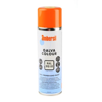 Ambersil 500 ml RAL 9010 White Satin Spray Paint Zinc-Phosphate Enhanced Primer Belgium 6190011538