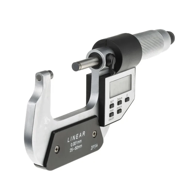RS PRO External Micrometre, Battery Operated, 25-50 mm Measurement Range, ±0.002 mm Accuracy 705-1210