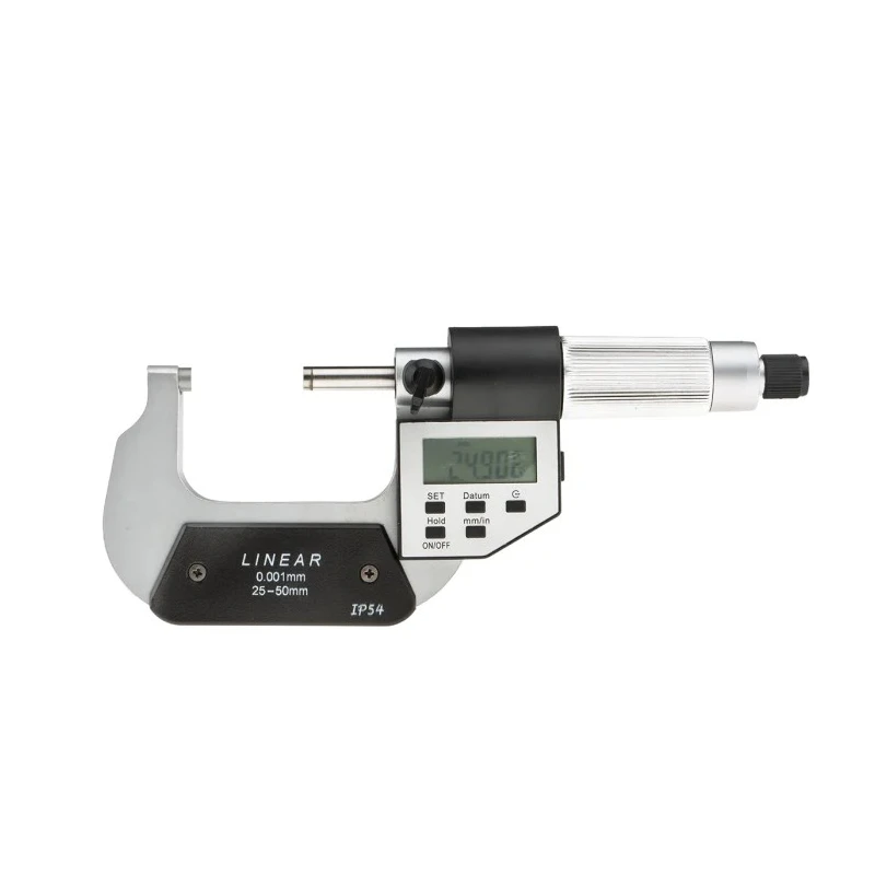 RS PRO External Micrometre, Battery Operated, 25-50 mm Measurement Range, ±0.002 mm Accuracy 705-1210