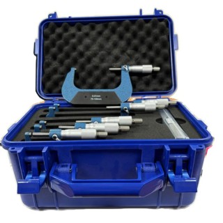 RS PRO External Micrometre Metric Set with 6 Pieces and Setting Rod Accuracy ±0.004 mm Resolution 0.01 mm 705-1213