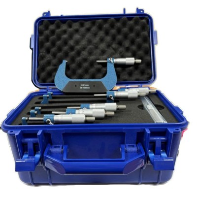 RS PRO External Micrometre Metric Set with 6 Pieces and Setting Rod Accuracy ±0.004 mm Resolution 0.01 mm 705-1213