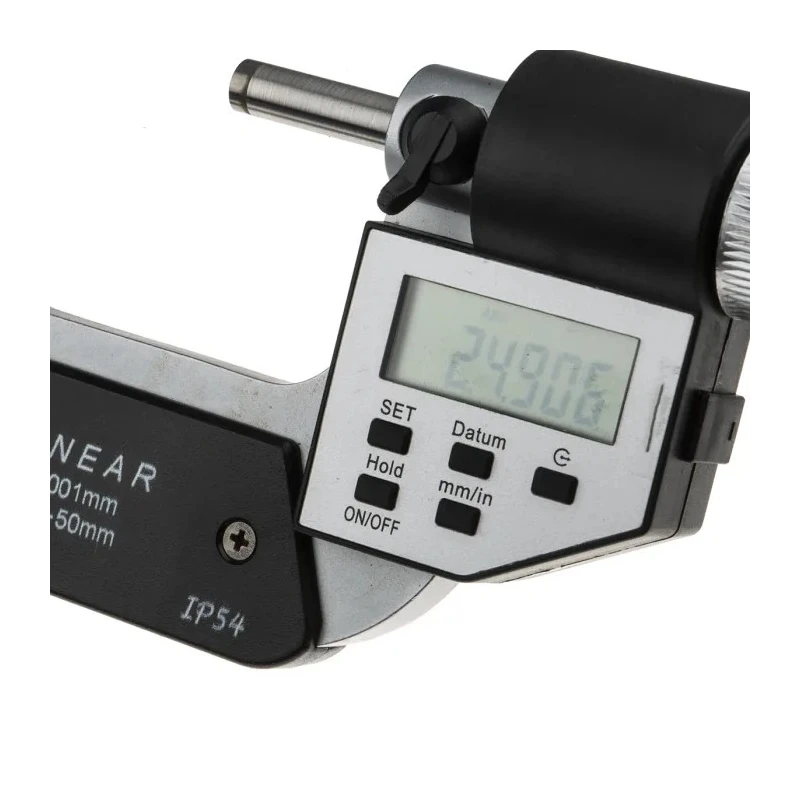 RS PRO External Micrometre, Battery Operated, 25-50 mm Measurement Range, ±0.002 mm Accuracy 705-1210