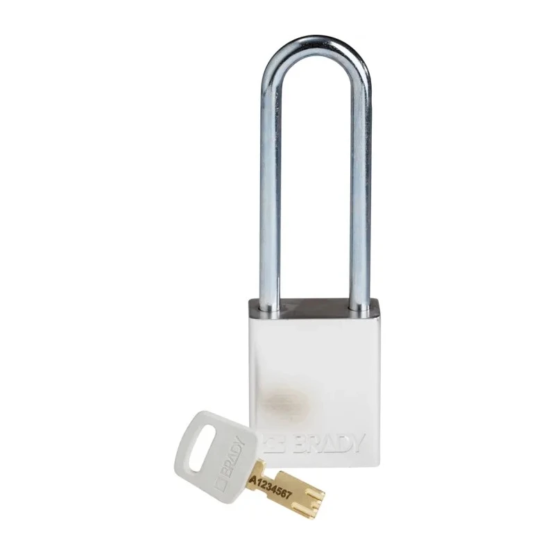 Brady Silver Padlock Anodised Aluminium Steel 6.35 mm Shackle Diameter 76.2 mm 150283