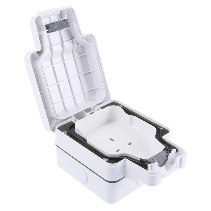 MK Electric 13A White 1 Gang Plug Socket Indoor & Outdoor Type G British K56480WHI