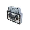 MK Electric 13A Grey 2 Gang Flush Mount Switched Plug Socket Type G British Standard K56482GRY