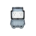 MK Electric 13A Grey 2 Gang Flush Mount Switched Plug Socket Type G British Standard K56482GRY
