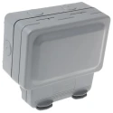 MK Electric 13A Grey 2 Gang Plug Socket Indoor & Outdoor Type G Flush Mount K56481GRY