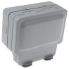 MK Electric 13A Grey 2 Gang Plug Socket Indoor & Outdoor Type G Flush Mount K56481GRY