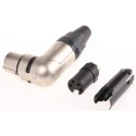 Neutrik 4-Contact Right Angle Female XLR Cable Connector 50V 10A Silver over Nickel Plating NC4FRX