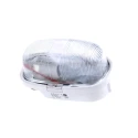 Legrand Round Oval LED Bulkhead Light 75 W with Lamp Supplied, IP55, Oval Shape, Metal Polycarbonate Glass Housing 0 604 77