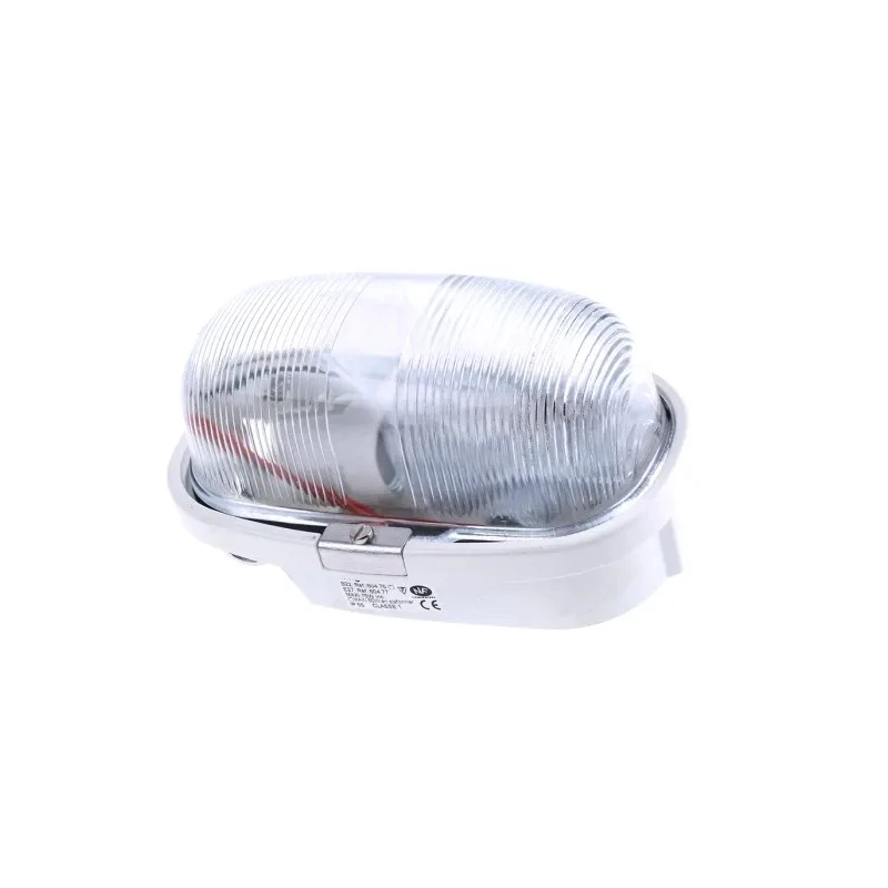 Legrand Round Oval LED Bulkhead Light 75 W with Lamp Supplied, IP55, Oval Shape, Metal Polycarbonate Glass Housing 0 604 77