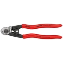 Knipex Wire Rope Cutter Straight 190 mm Chrome Vanadium Steel Blade Plastic Handle 7 mm Capacity 95 61 190