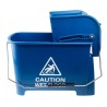 RS PRO 20L Plastic Blue Mop Bucket with Handle Wheeled Wringer 705-6268