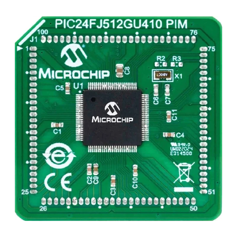 Microchip PIC24FJ512GU410 MCU Development Board MA240041