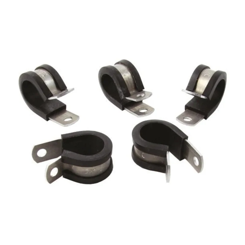 HellermannTyton Black Chloroprene Aluminium Alloy Cable Clip P Clip 28.6 mm Max. Bundle Diameter 211-15200 ALU20C-AL/CR-BK