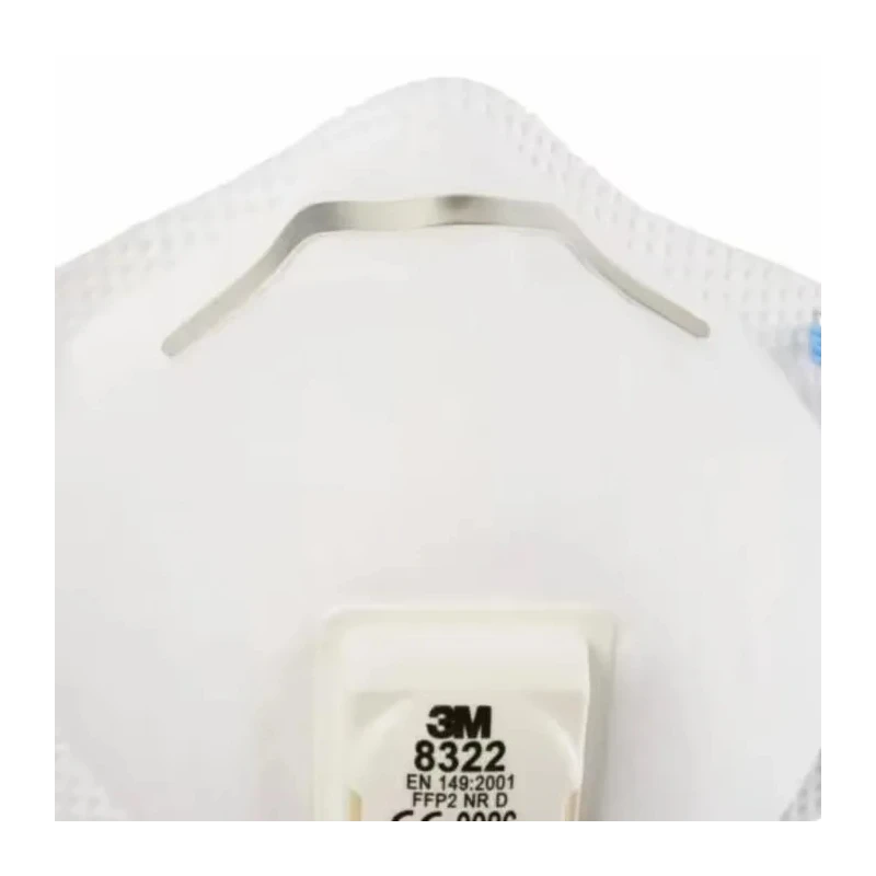 3M 8300 Series FFP2 Disposable Face Mask Cup Type with Adjustable Nose Clips White 10 Per Pack 