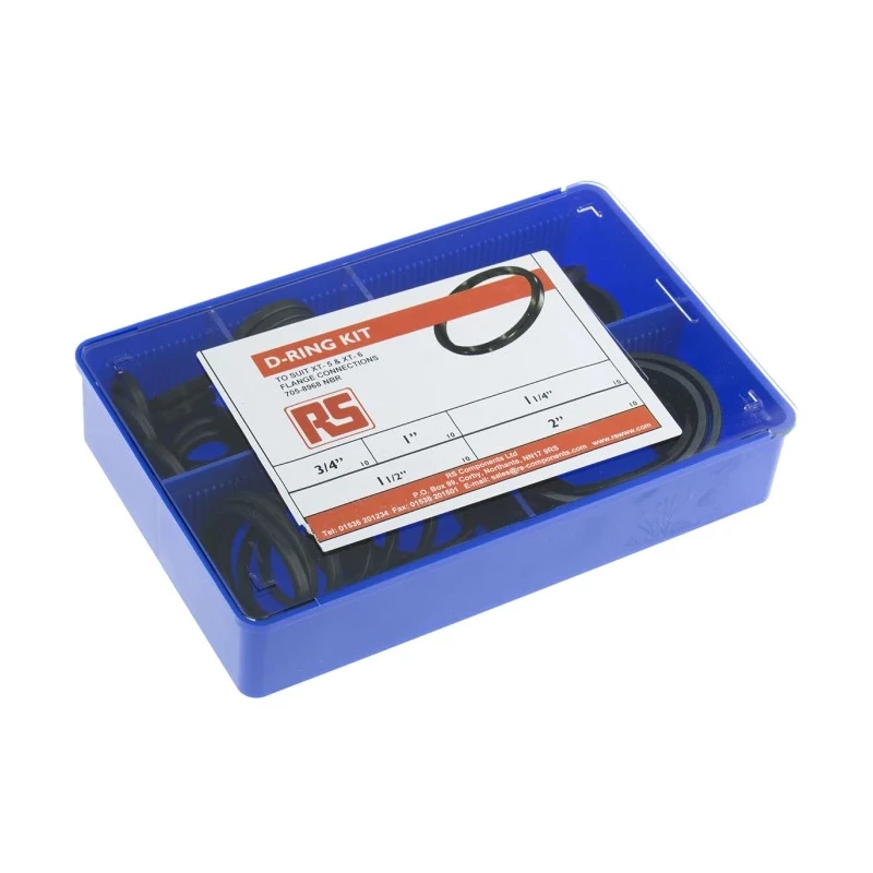 RS PRO Imperial D-Ring Flange Seal Kit Nitrile 10 Pieces United Kingdom 705-8968