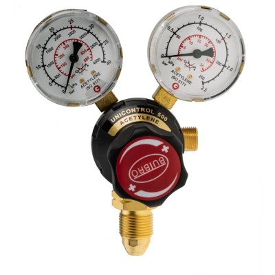 GCE Pressure Regulator Acetylene with G 5/8 Inlet and G 3/8 Outlet Connection 705-9305