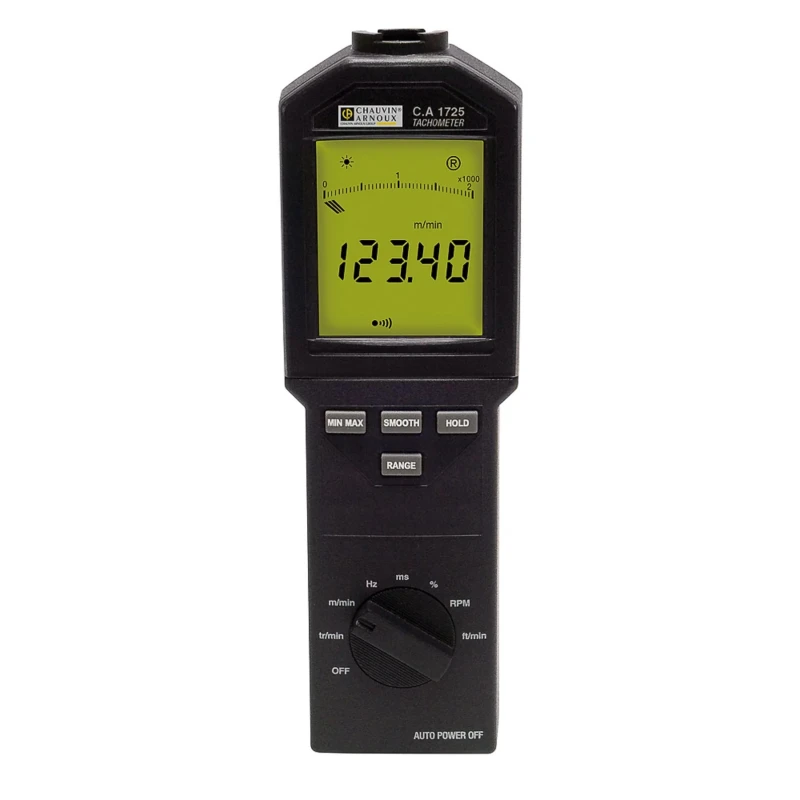Chauvin Arnoux Tachometer Best Accuracy ±6 Counts LCD Display 100000rpm P01174810