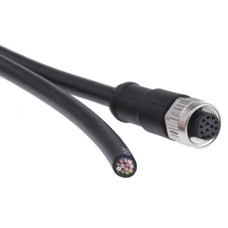 binder Female 12 Way Straight to Unterminated Sensor Actuator Cable 30V Polyurethane Jacket 2 m 79-3490-32-12