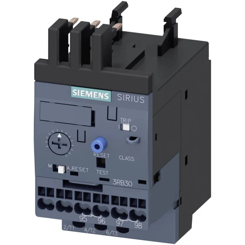 Siemens Solid State Overload Relay 1 NO/1 NC, 1A to 4A Adjustable Current Range, 4A Contact Rating, 1.5 kW 3RB3016-1PE0