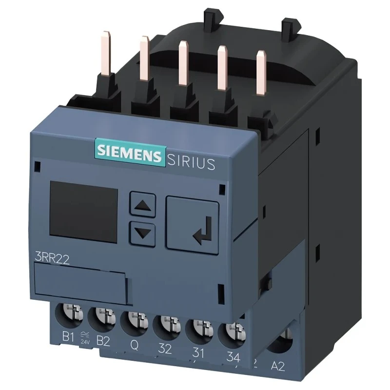 Siemens Monitoring Relay 1 NO/1 NC 16A 1.6 A F.L.C 1A Contact Rating 2.5 W 24V AC/DC 3RR2241-1FA30