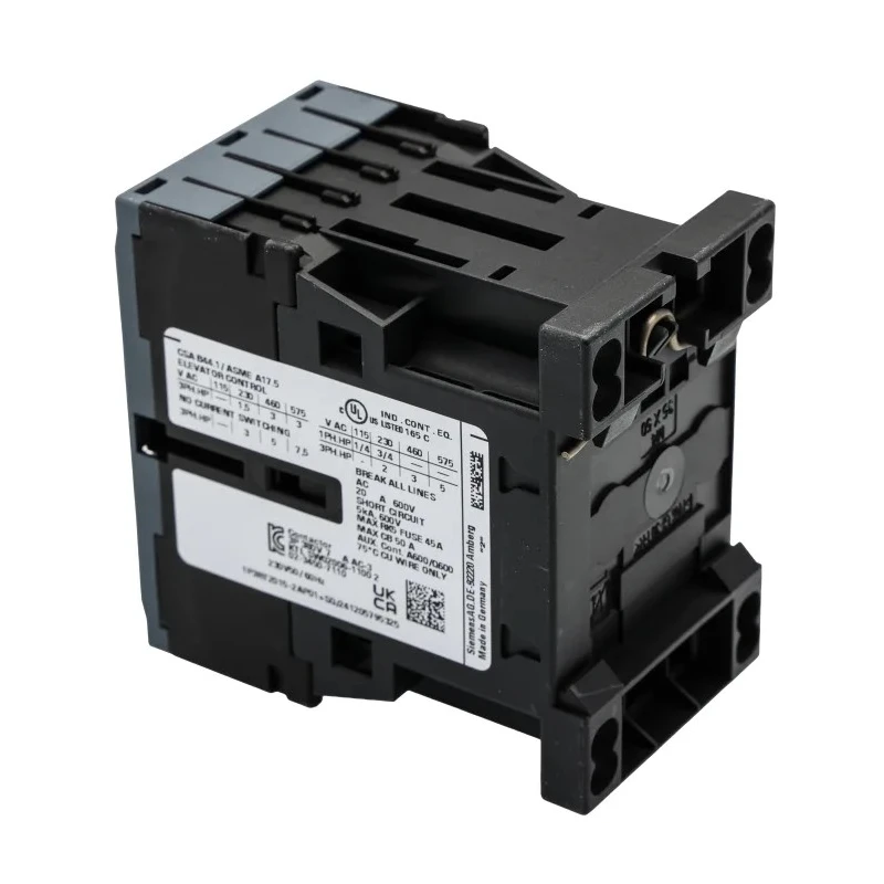 Siemens Size S00, 3RT2 Contactor, 230V AC Coil, 3-Pole, 7 A, 3 kW, 3 NO, 400V AC 3RT2015-2AP01