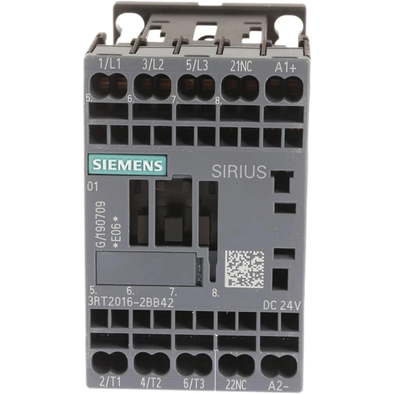 Siemens Size S00, 3RT2 Contactor, 24V DC Coil, 3-Pole, 9 A Current, 4 kW Power, 3 NO Contacts, 400V AC 3RT2016-2BB42