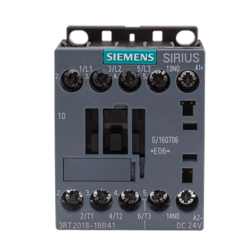 Siemens Size S00, 3RT2 Contactor, 24V DC Coil, 3-Pole, 16 A, 7.5 kW Power Rating 3RT2018-1BB41
