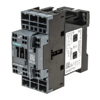 Siemens 3RT2 Contactor, 24V DC Coil, 3-Pole, 38A, 18.5 kW, 3 NO, 400V AC 3RT2028-2BB40