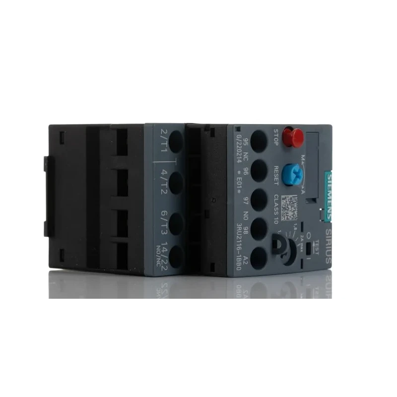 Siemens SIRIUS 3RU2 Thermal Overload Relay 1 NO/1 NC 1.4A 2A F.L.C 2A Contact Rating 750W 3P 3RU2116-1BB0