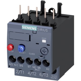 Siemens SIRIUS 3RU2 Thermal Overload Relay 1 NO/1 NC 0.9A-1.25A F.L.C 1.25A Contact Rating 370W 3P 3RU2116-0KB0