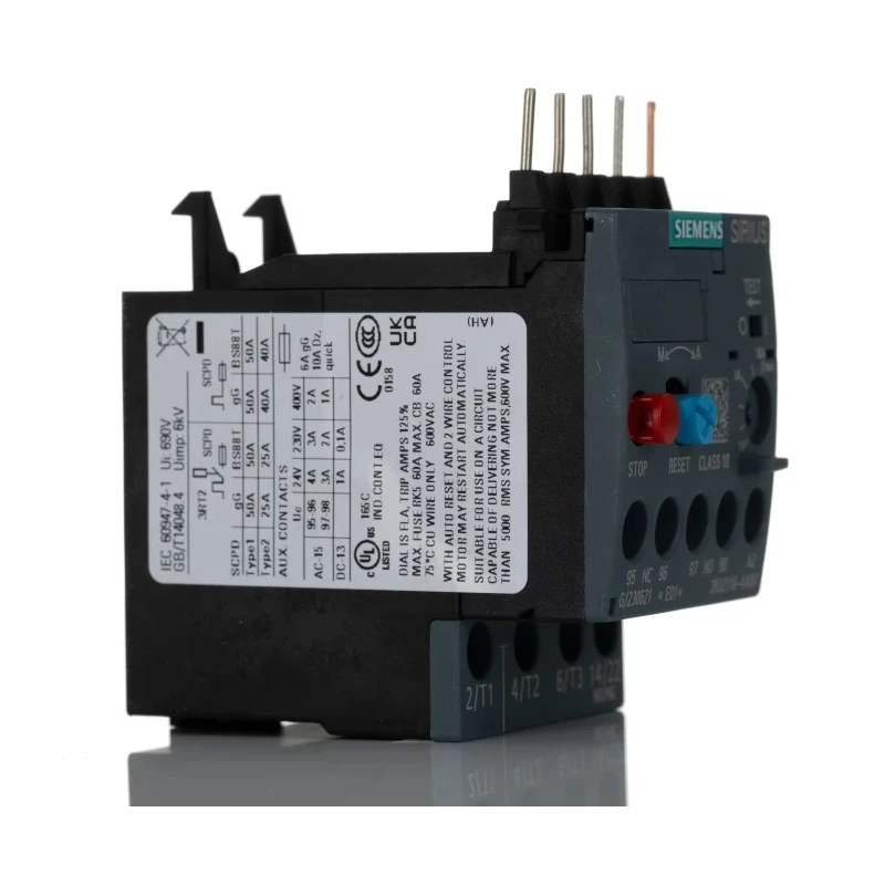 Siemens SIRIUS 3RU2 Thermal Overload Relay 1 NO/1 NC 11A-16A Adjustable Current Range, 16A Contact Rating, 7.5 3RU2116-4AB0