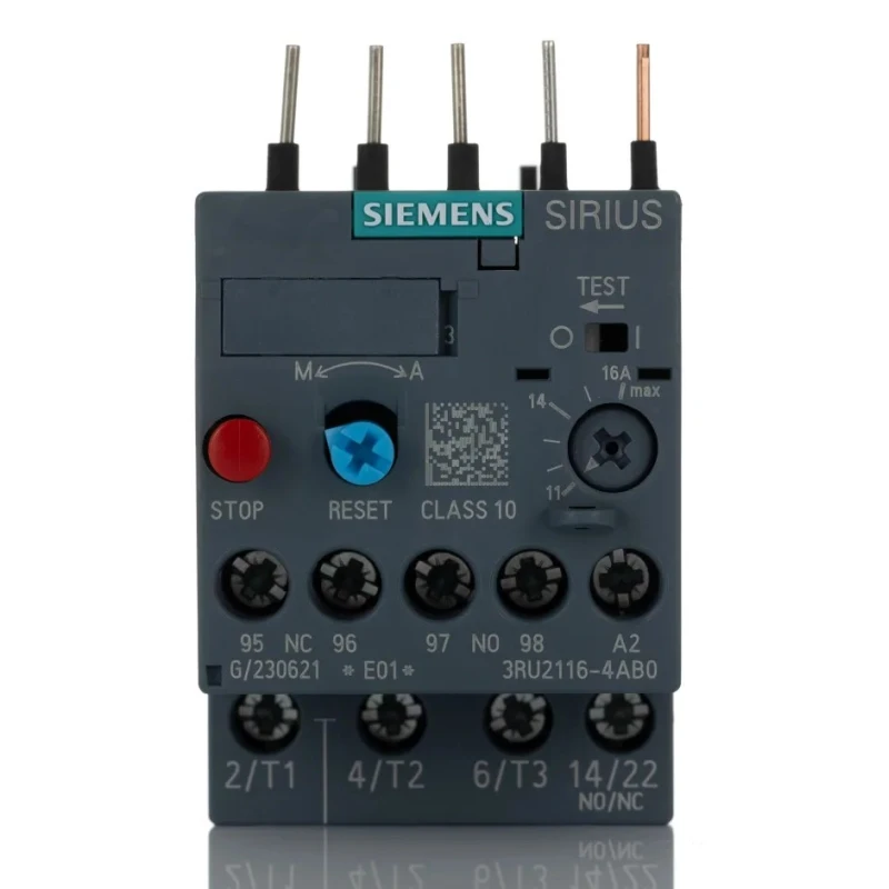 Siemens SIRIUS 3RU2 Thermal Overload Relay 1 NO/1 NC 11A-16A Adjustable Current Range, 16A Contact Rating, 7.5 3RU2116-4AB0