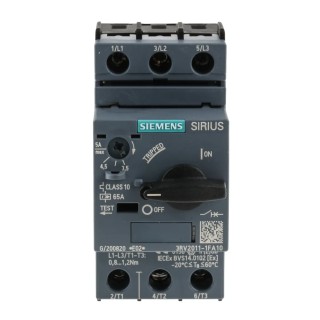 Siemens Motor Protection Circuit Breaker 3.5A, 5 A, 690V, IP20, Magnetic Sensing 3 Poles 3RV2011-1FA10