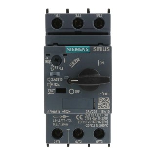 Siemens Motor Protection Circuit Breaker 2.8A to 4 A, 3 Poles, Magnetic Sensing, 690V, IP20, -20°C to 60°C 3RV2011-1EA10