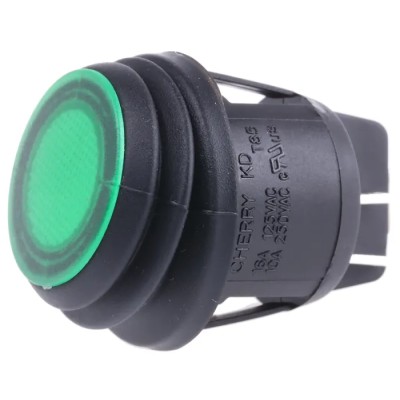 ZF Illuminated DPST On-Off On-Off Rocker Switch Panel, Green Actuator, 16A, 28V dc, IP56 KDH3AEA2GBB