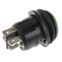 ZF Illuminated DPST On-Off On-Off Rocker Switch Panel, Green Actuator, 16A, 28V dc, IP56 KDH3AEA2GBB
