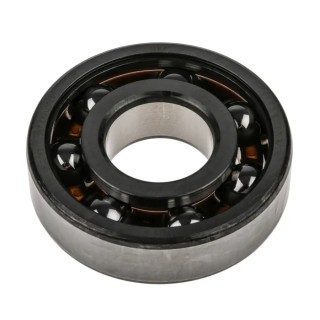 SKF Single Row Deep Groove Ball Bearing 25 mm ID 62 mm OD, 17 mm Race Width, Non-Metallic Cage, Open End Type, 6305 TN9/C4