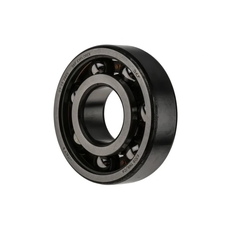 SKF Single Row Deep Groove Ball Bearing 25 mm ID 62 mm OD, 17 mm Race Width, Non-Metallic Cage, Open End Type, 6305 TN9/C4