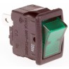 ZF Illuminated SPST On-Off Rocker Switch Panel Nylon Housing Green Actuator 10A 250V AC LRA22H2BBGEN