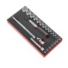 Facom 23-Piece 1/2 inch 6 Point Chrome Vanadium Steel Socket Set MODM.S161-36